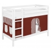 Litera infantil cortinas marron